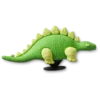 3D Green Dino with Scales Jibbitz™ Charms