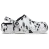 Baya Lined Clog Fleece Lined Unisex White Gray Slippers “White Grey”