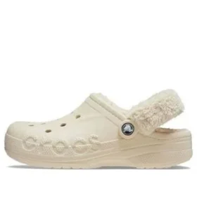 Baya Lined Fuzz Strap Clogs “White”
