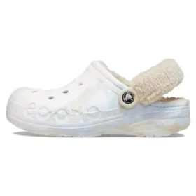 Baya Lined Fuzz Strap Marbled Clog “White Multi”
