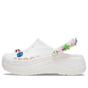 Baya Midsummer Platform Clogs “White Pink”