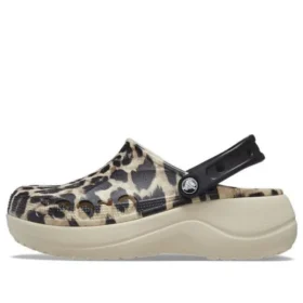 Baya Platform Animal Print Clogs “Leopard”