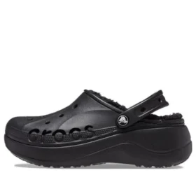 Baya Platform Lined Clog Sandals “Black”