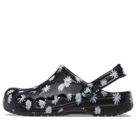 Baya Seasonal Printed Clogs “Black Daisy”