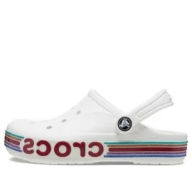 Bayaband Rainbow Glitter Clogs “White Red”