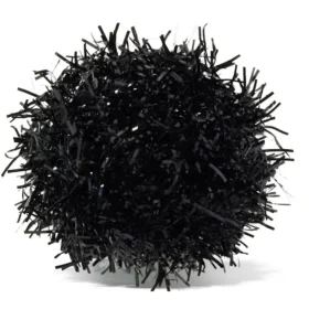 Black Tinsel Pom Jibbitz™ Charms