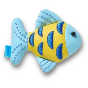 Blue and Gold Sparkle Fish Jibbitz™ Charms