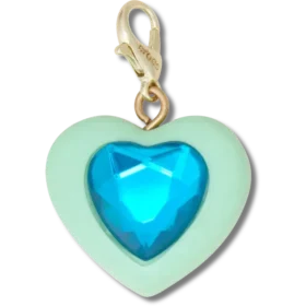 Blue Heart Sim Gem Charm Jibbitz Shoe Charm
