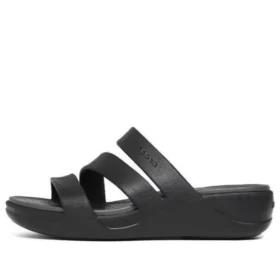 Boca Strappy Wedge Sandals “Black”