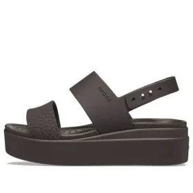 Brooklyn Croco Low Espresso Sandal “Brown”