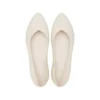 Brooklyn Pointed Flats “Cream White”