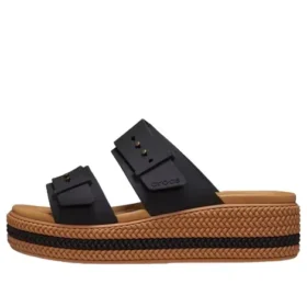 Brooklyn Woven Buckle Sandals “Black Brown”
