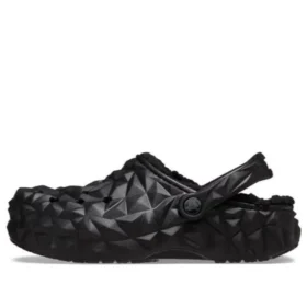 Classic Clog Lined Geometric “Black”