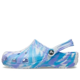 Classic Clog Marble Beach Sports “White Blue”