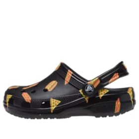 Classic Food Print Clogs “Black Yellow”