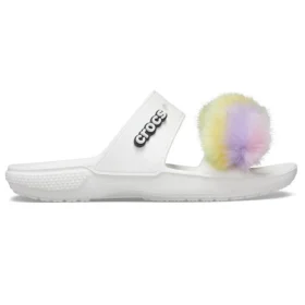 Classic Fur Sure 2 straps sandals “White”