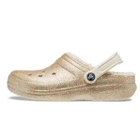 Classic Glitter Lined Clogs “Gold White”