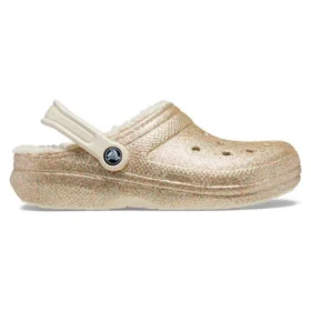 Classic Glitter Lined Clogs “Gold White”
