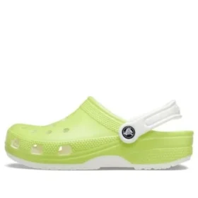 Classic Glow in the Dark Clogs “Lime Green White”