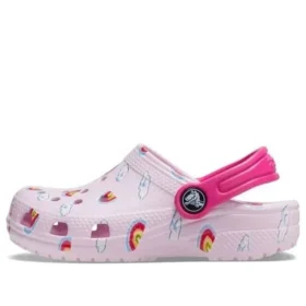 Classic Graphic Print Clogs “Pink”