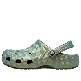 Classic Iridescent Geometric Clog “Green”