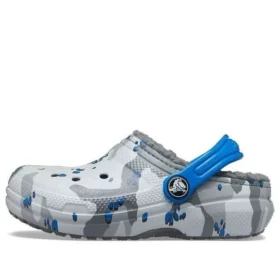 Classic Lined Camo Clogs “Grey White Blue”