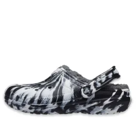 Classic Lined Clog Outdoor Sandals “Marbled White Black”