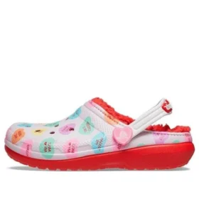 Classic Lined Elevated Sweethearts Clogs “Red White”