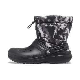 Classic Lined Neo Puff Tie Dye Boots “Black White”