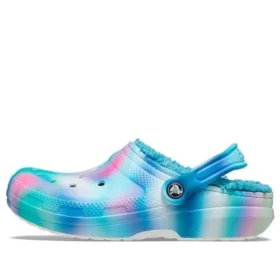 Classic Lined Solarized Clogs “White Blue Aqua”