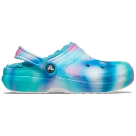 Classic Lined Solarized Clogs “White Blue Aqua”