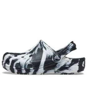 Classic Marbled Clogs “Black White”