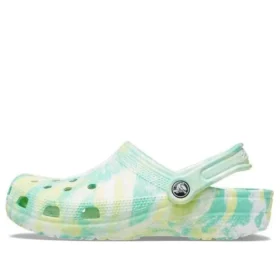 Classic Marbled Clogs “Green Yellow”
