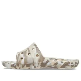 Classic Marbled Sandals “White Brown”