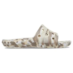 Classic Marbled Sandals “White Brown”