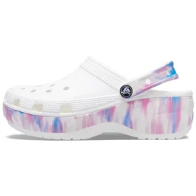 Classic Platform Dream Clog “White Purple”