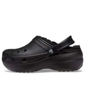 Classic Platform Lined Clog “Black”