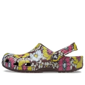 Classic Retro Floral Clogs “Yellow Pink”
