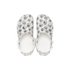 Classic Skull Print Clogs “White Black”