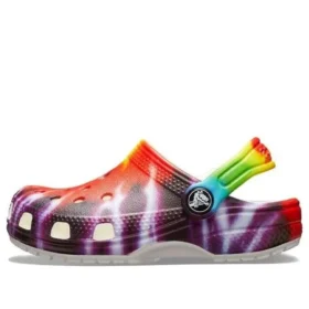 Classic Tie Dye Graphic Clogs “Purple Red”