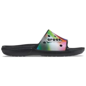 Colorful Casual Unisex Multi-Color Black Slippers