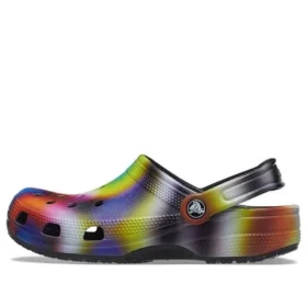 Colorful Crocs Beach Unisex Multi-Color Black Sandals