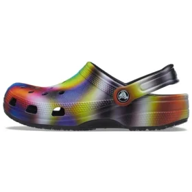 Colorful Crocs Beach Unisex Multi-Color Black Sandals