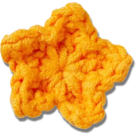 Crafted Crochet Orange Star Jibbitz™ Charms