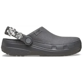 Crafted Silver Flowers Clog