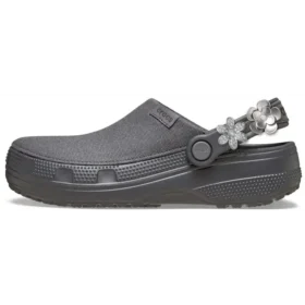Crafted Silver Flowers Clog