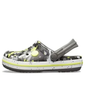 Crocband Camo Printed Clogs “Grey Black Yellow”