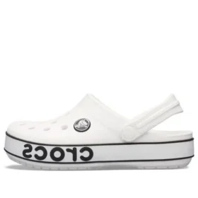 Crocband Logo Clogs “White Black”