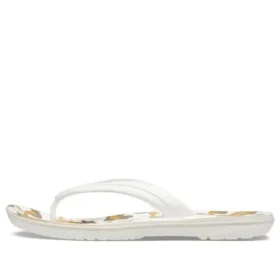 Crocband Printed Flip Flops “White Tan”