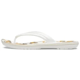 Crocband Printed Flip Flops “White Tan”
